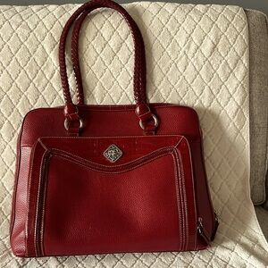 💥💥Coldwater Creek Red Faux Leather Americana Briefcase💥💥